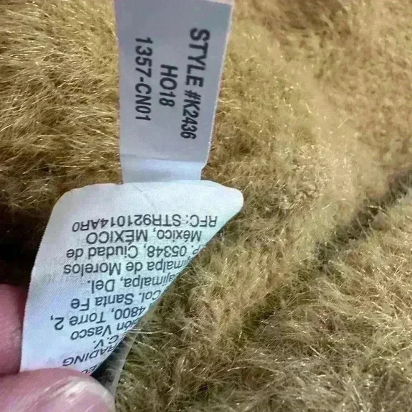 J.Crew Point Sur Fuzzy Mohair Wool Zip Front Sweater | Camel Tan Jacket | j crew - Picture 4 of 4